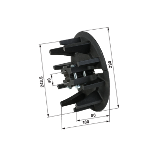 Tažné kolo 280 mm Hagedorn